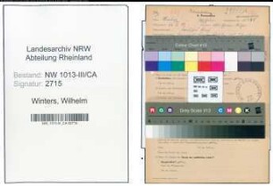 Entnazifizierung Wilhelm Winters , geb. 22.01.1899 (Arbeiter)
