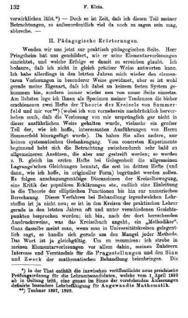 II. Pädagogische Erörterungen.
