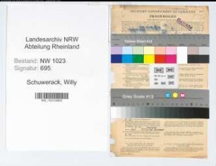 Entnazifizierung Willy Schuwerack , geb. 30.11.1898 (Bankbeamter)