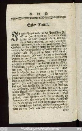 Erster Traum.