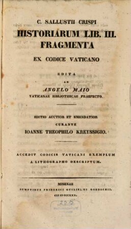 Historiarum lib. III. fragmenta