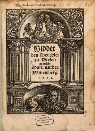 Widder den Meuchler zu Dresen gedrückt