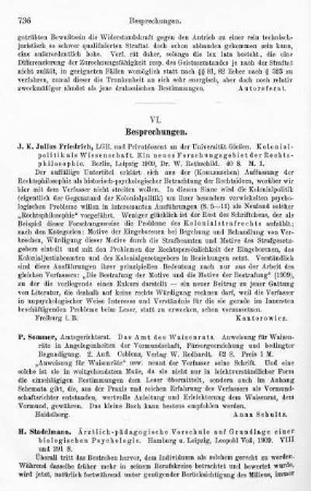 736-744, VI. Besprechungen