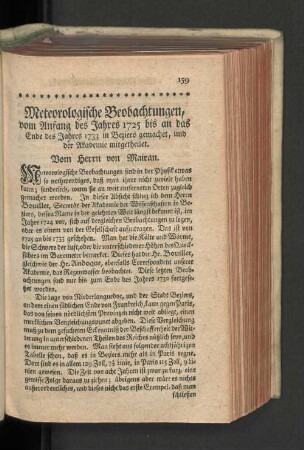 Meteorologische Beobachtungen.