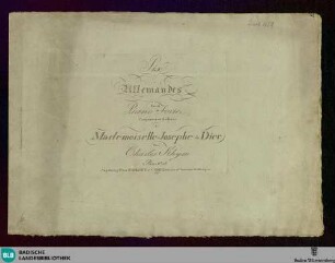 Six Allemandes pour le Piano Forte