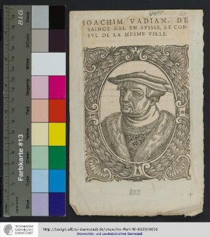Ioachim Vadian, De Sainct Gal En Svisse, Et Consvl De La Mesme Ville