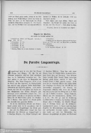 Die Parochie Langenstriegis
