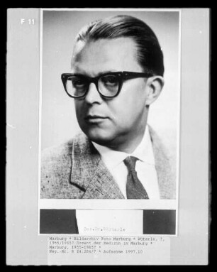 Wüterle, ?, 1955/1965? Dozent der Medizin in Marburg