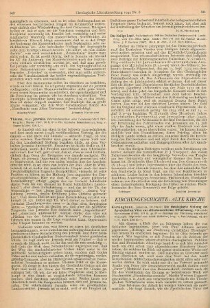 344-345 [Rezension] Klevinghaus, Johannes, Die theologische Stellung der Apostolischen Väter zur alttestamentlichen Offenbarung
