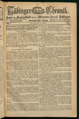 11. Januar (Nro. 7) - 16. Januar (Nro. 12)