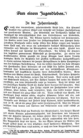 Aus einem Jugendleben