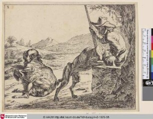 [Le chien buvant; Drinking dogs; Trinkende Hunde]