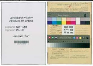 Entnazifizierung Kurt Jaensch , geb. 14.06.1906 (Postschaffner)