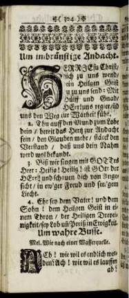 Geistreiche Gesänge vor der Beicht.