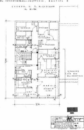 Bad Friedrichshall-Jagstfeld: Empfangsgebäude Bauteil 2 2.Obergeschoss Deckblatt zu 32a3/25