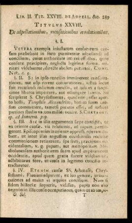 Titulus XXVIII. De adpellationibus, recusationibus et relationibus.