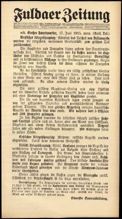 Ausgabe vom Donnerstag, den 17. Juni 1915.