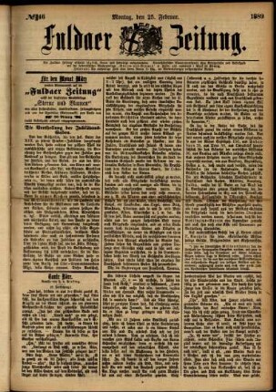 Ausgabe vom Montag, den 25. Februar 1889.