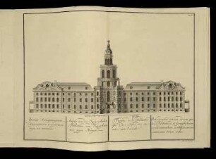 Tab. VI. Aufriss von der Kayserlichen Bibliothec und Kunstkammer, gegen Morgen
