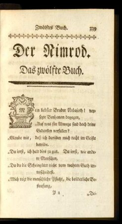 Der Nimrod. Das zwölfte Buch