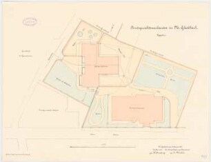 Amtsgericht und Gefängnis, Mönchengladbach: Lageplan 1:200