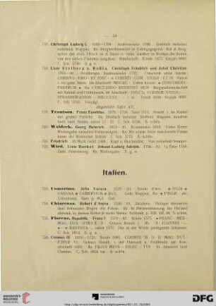 [Italien, Schweiz, Niederlande] (Nr. 723-778)