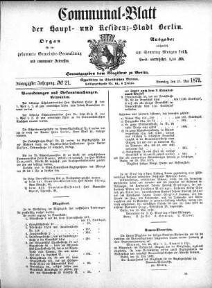 1879,21: No. 21, 25. Mai 1879