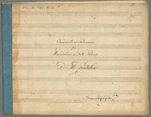 Andante et Polonaise, | für Mandoline et Forte=Piano. | von | D: M: Peschka - BSB Mus.N. 122,1070-1