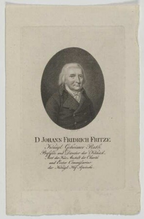 Bildnis des Johann Fridrich Fritze