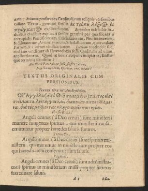 Textus Originalis Cum Versionibus