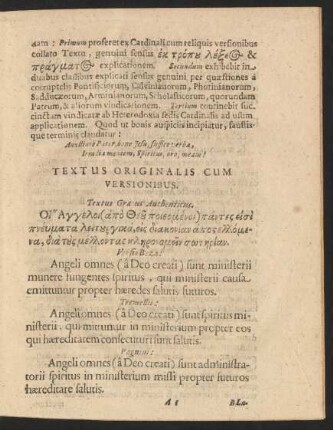 Textus Originalis Cum Versionibus
