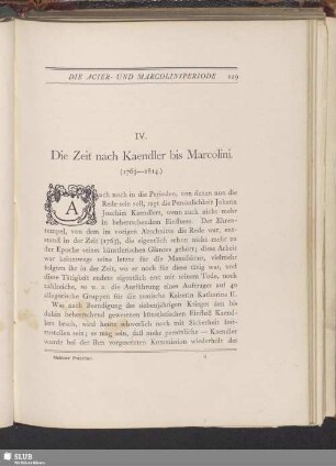 IV. Die Zeit nach Kaendler bis Marcolini (1763-1814)