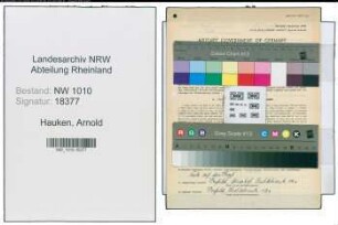Entnazifizierung Arnold Hauken , geb. 06.01.1917 (Landwirt)