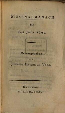 Musen-Almanach. 1797, 1797