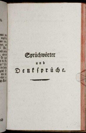 Sprüchwörter und Denksprüche.
