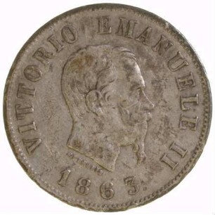 Münze, 50 Centesimi, 1863