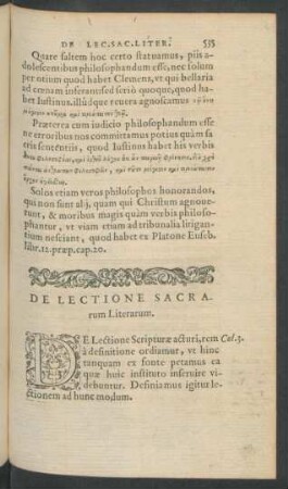 De Lectione Sacrarum Literatum.