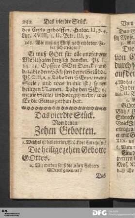 Das vierdte Stück. Von den Zehen Gebotten.