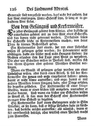 Von dem Gefängnis und Kerkermeister.