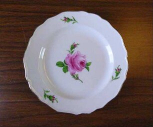 Kuchenteller Bunte Blume Rose