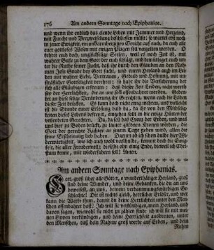 Am andern Sonntage nach Epiphanias. - Am dritten Sonntage nach Epiphanias.