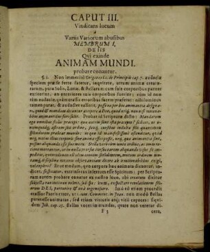 Caput III. Vindicans locum a Variis Variorum abusibus.