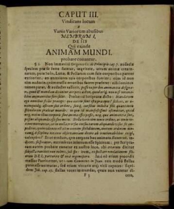 Caput III. Vindicans locum a Variis Variorum abusibus.