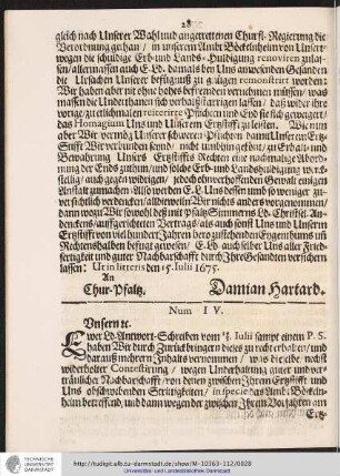Num. IV. Vnsern [r].