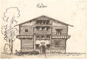 Hildebrand, Adolf von; Tegernsee; Landhaus Konrad Fiedler - Westseite (Ansicht)