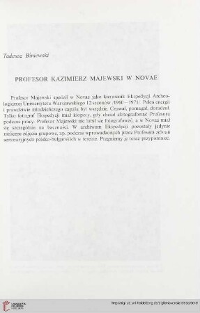 6: Profesor Kazimierz Majewski w Novae