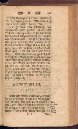 Zweyter Artikel. Luisiana