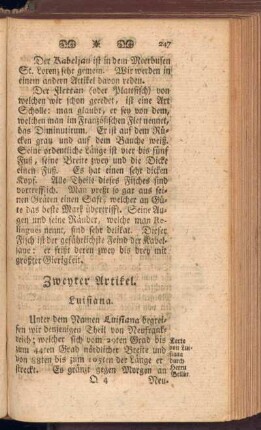Zweyter Artikel. Luisiana