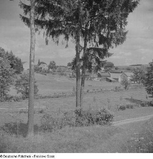 Blick in ein Dorf