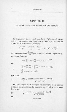 Chapitre II. Courbure d'une linge Tracée sur une Surface.